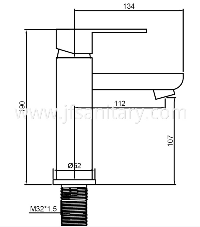 Size Of Wash Basin Taps For Bathroom